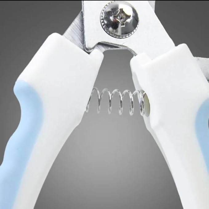 Dog Nail Trimmers and Cat Nail Clipper Set - Professional Dog Nail Clippers for Small Breeds, Heavy Duty Pet Trimmers, Safe Cat Claw Clippers, Ideal for Cats, Dogs, Puppies, (Black/Light Blue)