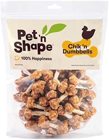 Pet 'n Shape Chik 'N Rice Dumbbells - All Natural Dog Treats, Chicken, 32 oz