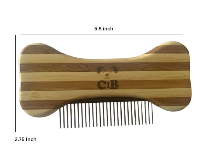Cute to the Bone Bamboo Dog Comb