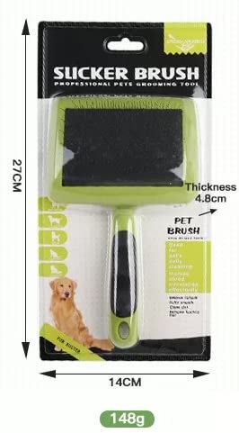 Slicker Brush for Pets. Dogs and Cats. Grooming Tool For Loose and Tangled Fur or Hair . Long Pins Long Hair Grooming Brush (Large)