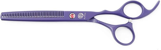 Purple Dragon 7.0 inch Rhinestone Decoration 3PCS Pet Grooming Scissors Dog Hair Cutting & Thinning Shears Set