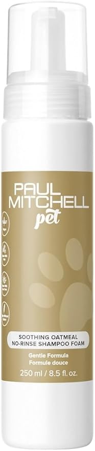 Soothing Oatmeal Waterless No-Rinse Shampoo Foam for Dogs, Gentle Formula, 8.5 fl. oz