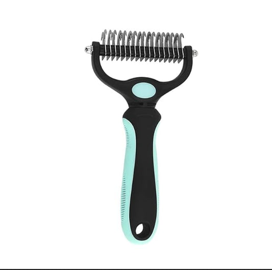Pet Comb Ultimate Dog Grooming Set: Professional Deshedding Brushes for Dogs & Cats – Perfect for Long-Haired Breeds, Flea Removal, & Dematting (Green, For Large and Medium Dogs)