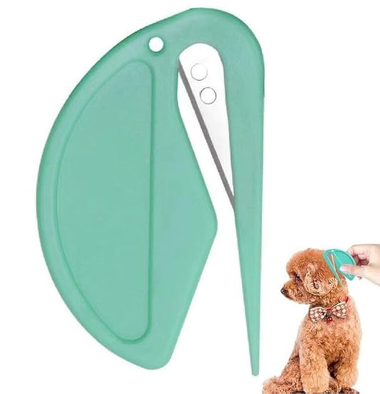 Knots Comb for Cat Matted Dog Hair Removal Tool Cats Knotting Hair Cutter Combs Tangled Hair Trimmer Styler for Long-Haired Pets, 1 Pcs, Green-B