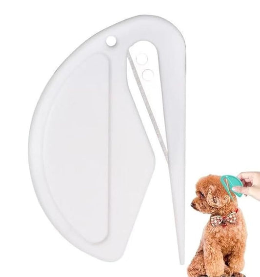 Knots Comb for Cat Matted Dog Hair Removal Tool Cats Knotting Hair Cutter Combs Tangled Hair Trimmer Styler for Long-Haired Pets, 1 Pcs, White-B