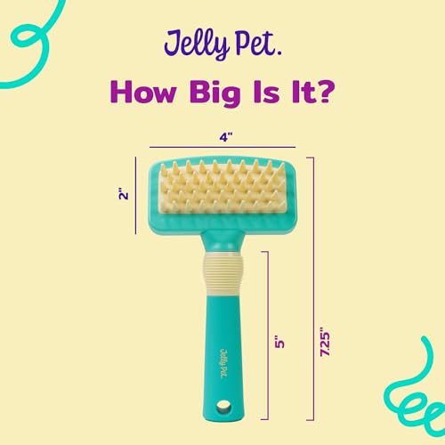 Jelly Pet Deshedding Dog Bath Brush Scrubber, Bath Brush for Dogs, Pet Shower Brush, Bath Supplies, Curry Brush for Dogs, Dog Bath Brush for Short Haired Dogs, Dog Wash Brush, Dog Grooming Brush