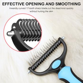 Pet Hair Remover Comb Double Sides Blades