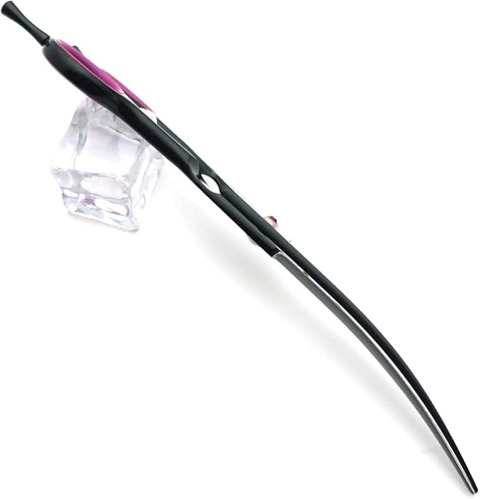 7.0 inches Professional Dog Grooming Scissors Set Straight & thinning & Curved & chunkers & comb 5pcs in 1 Set for left-handed & right handed Black