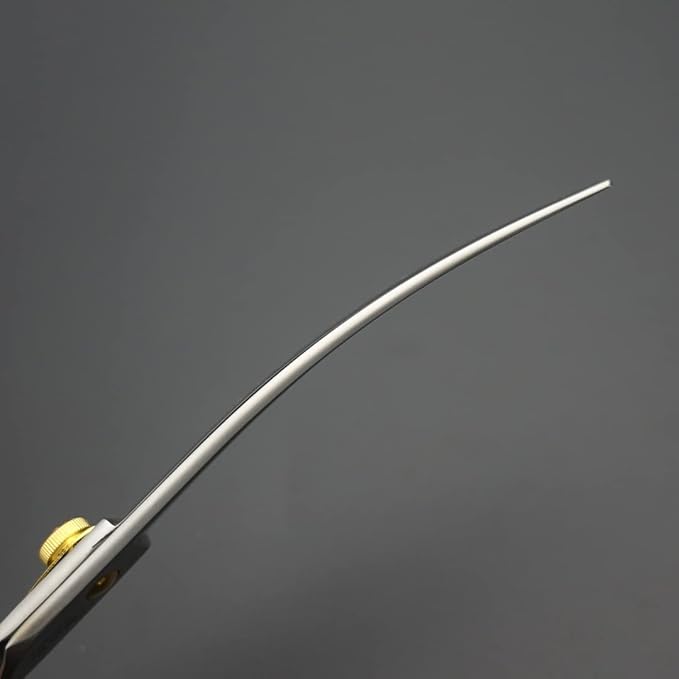 Professional Dog Grooming Shears Set Dogs Straight & thinning & Curved scissors & chunkers Scissorswith comb in 1 Set for Right-handed & Left-handed (8.0 Silvery right-handed)