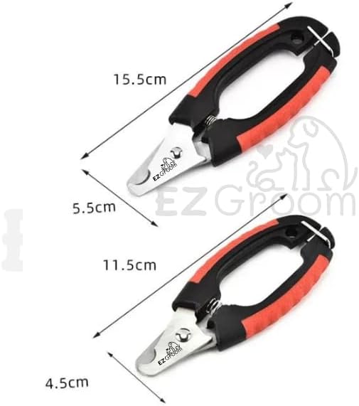 Dog & Cat Pets Nail Clippers and Trimmers - with Safety Gurad to Avoid Over Cutting, Professional Grooming Tool for Pets (Small, Red)