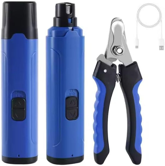 USB Charged Pet Nail Trimmer, Paw Grinder and Clipper Tool for Dogs and Cats