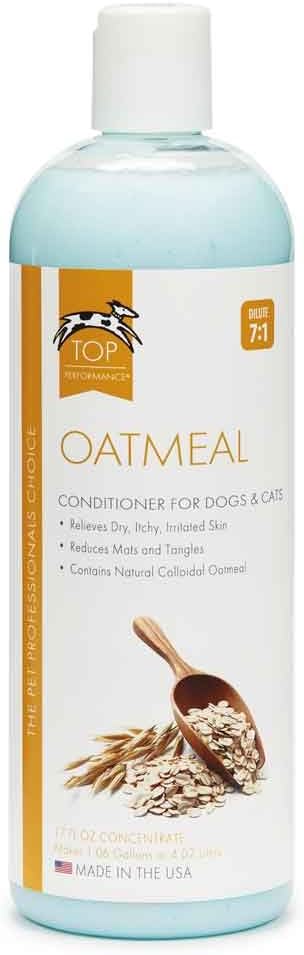 TOP PERFORMANCE Oatmeal Pet Conditioner - Moisturizing Conditioner For Any Cat or Dog | Colloidal Oatmeal A Centuries Old Remedy That Restores Moisture Providing Relief From Dry, Flaky, & Itchy Skin