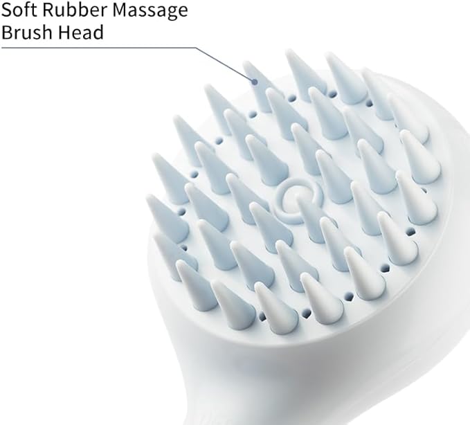 Dog Shower Head with Brush – 3-in-1 Pet Grooming Tool with Shampoo Dispenser & Stainless Steel Hose – Indoor/Outdoor Use – Compatible with ¼” Faucet & ¾” Hose Adapter