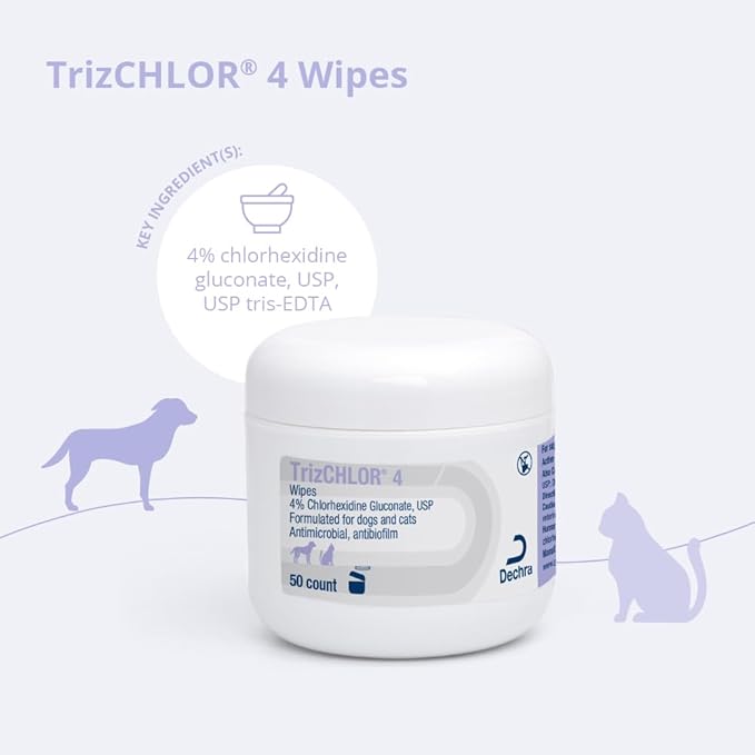 4 Wipes for Dogs and Cats, 50 Count