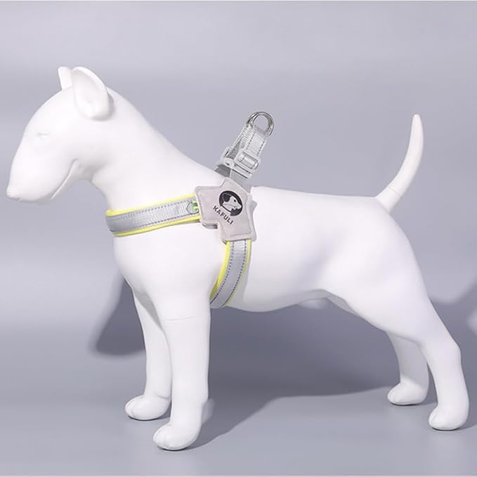 Pet Dog Cat Harness, Pet Harness with Leash Set, Adjustable Puppy Harness Comfortable Reflective Easy Control Dog with Leather Leash, No-Pull No Choke Pet Harness for Training Walking