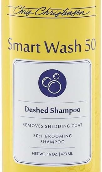 Chris Christensen SmartWash50 Deshed Ultra Concentrated Dog Shampoo, Makes up to 50 Bottles, Groom Like a Professional, Removes Shedding Coat, Adds Moisture, Made in USA, 16 oz