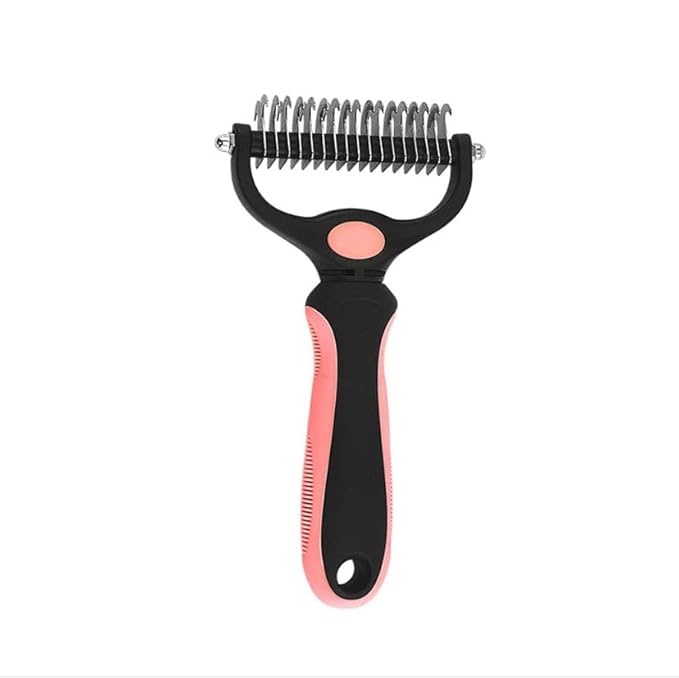 Pet Comb Ultimate Dog Grooming Set: Professional Deshedding Brushes for Dogs & Cats – Perfect for Long-Haired Breeds, Flea Removal, & Dematting(Orange, For Large and Medium Dogs)