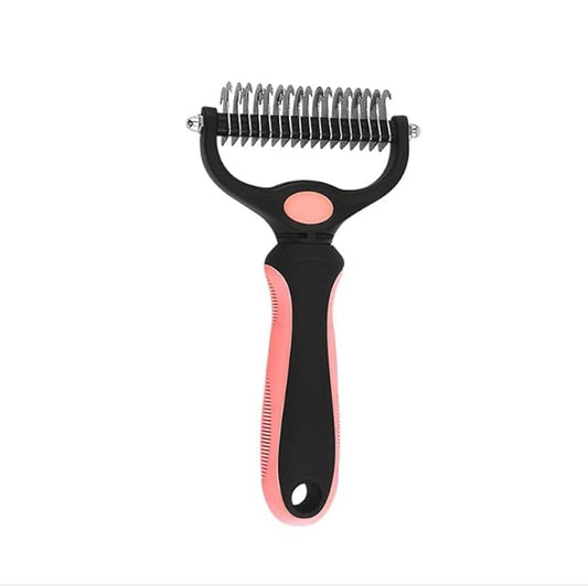 Pet Comb Ultimate Dog Grooming Set: Professional Deshedding Brushes for Dogs & Cats – Perfect for Long-Haired Breeds, Flea Removal, & Dematting(Orange, For Large and Medium Dogs)