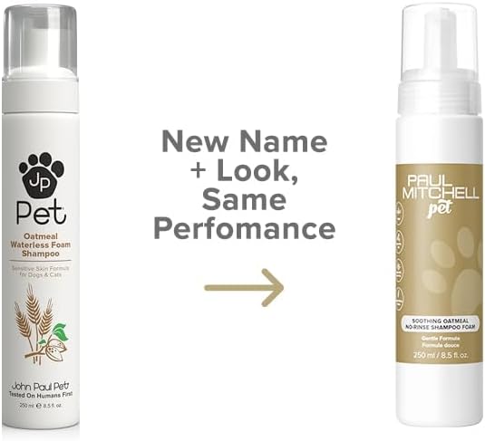Soothing Oatmeal Waterless No-Rinse Shampoo Foam for Dogs, Gentle Formula, 8.5 fl. oz