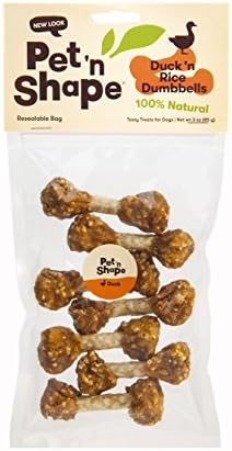 Pet 'n Shape Duck 'n Rice Dumbbells Dog Treats - 1 Pound