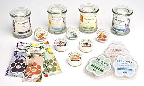 One Fur All Pet House Wax Melts - Vanilla Sandalwood/Vanilla Creme Brulee Pack of 2 - Odor Eliminating, Long-Lasting Scented Wax Melts - Natural, Pet-Friendly