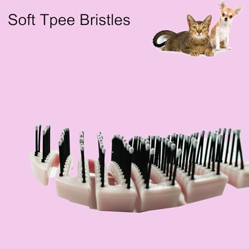 Small Dog Grooming Brush - Perfect for Shih Tzus, Yorkies, and Maltipoos - Ideal Puppy Hair Brushes for Maltese and Small Breeds (Pink)