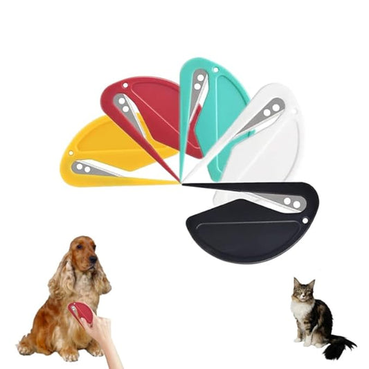 Knots Comb for Cat Matted Dog Hair Removal Tool Cats Knotting Hair Cutter Combs Tangled Hair Trimmer Styler for Long-Haired Pets, 5 Pcs