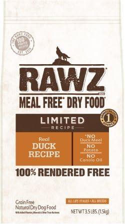 Rawz Meal Free Real Duck Recipe for Dogs (20 lb)