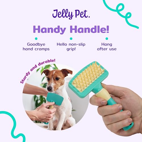 Jelly Pet Deshedding Dog Bath Brush Scrubber, Bath Brush for Dogs, Pet Shower Brush, Bath Supplies, Curry Brush for Dogs, Dog Bath Brush for Short Haired Dogs, Dog Wash Brush, Dog Grooming Brush
