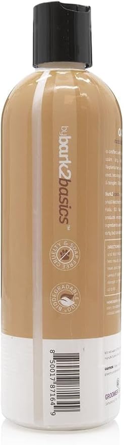 Bark2Basics Oatmeal Dog Conditioner, 16 oz - Natural Colloidal Oatmeal, Moisturizing, Relieves Dry Itchy Skin, Eliminates Static, Coconut Fragrance