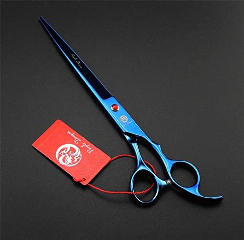 Purple Dragon 8.0 inch Dog Hair Cutting, Curved and Thinning Scissors Shear Pet Grooming Tool Kit