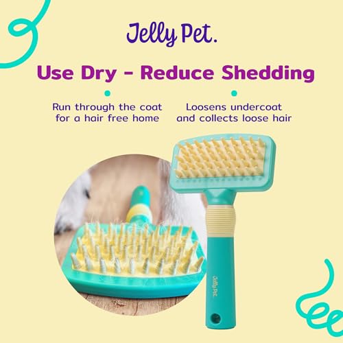 Jelly Pet Deshedding Dog Bath Brush Scrubber, Bath Brush for Dogs, Pet Shower Brush, Bath Supplies, Curry Brush for Dogs, Dog Bath Brush for Short Haired Dogs, Dog Wash Brush, Dog Grooming Brush