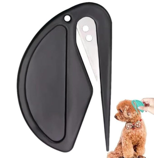 Knots Comb for Cat Matted Dog Hair Removal Tool Cats Knotting Hair Cutter Combs Tangled Hair Trimmer Styler for Long-Haired Pets, 1 Pcs, Black-B