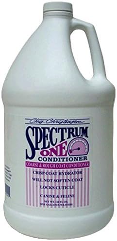 Chris Christensen Spectrum One Ultra Concentrated Dog Conditioner, Makes up to 8 Bottles, Groom Like a Professional, Maintains Inner Cortex Hydration, Coarse and Rough Coat, Made in The USA, 1gal