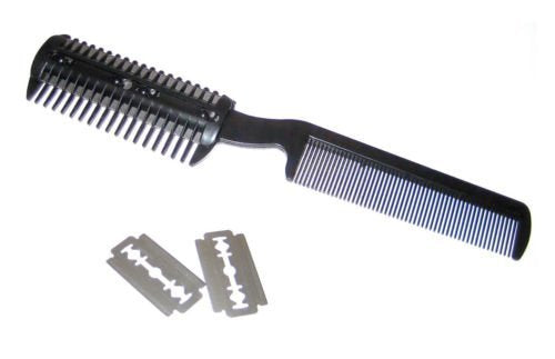 2-Pack Manual Pet Hair Trimmer for Dogs & Cats - Quiet Razor with Extra Blades, Comb Attachment - Comfortable Grip, Safe for All Coat Types