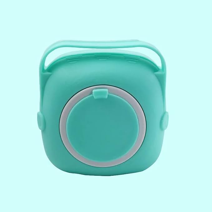 goodbark's Pet Grooming Bath Massage Brush with Soap and Shampoo Dispenser Soft Silicone Bristle for Long Short Haired Dogs Cats Shower (Blue)