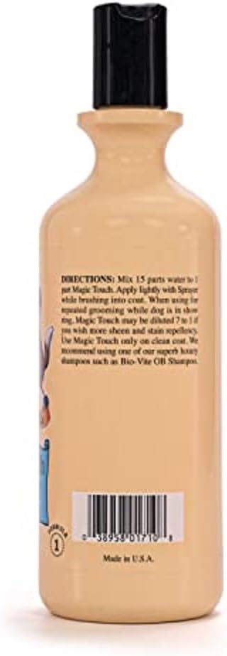 Crown Royale Magic Touch Formula 1 Pet Grooming Spray Concentrate, No Heavy Build-Up, Finishing Spray, Prevents Coat Matting, Formulated with Conditioners, 16 oz