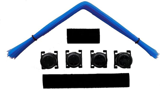 CoyoteVest CoyoteWhiskers Protection Nylon Bristles for CoyoteVest or SpikeVest Dog Harness Vest, Dog Accessories That Deter Coyote, Hawk and Raptor Attacks (Set of 4, Blue)