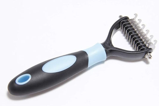 Pet Knotting Comb Dog Cleaning Shedding Knot Comb Quick Knot Removal Floating Hair Pet Supplies (Blue-black)