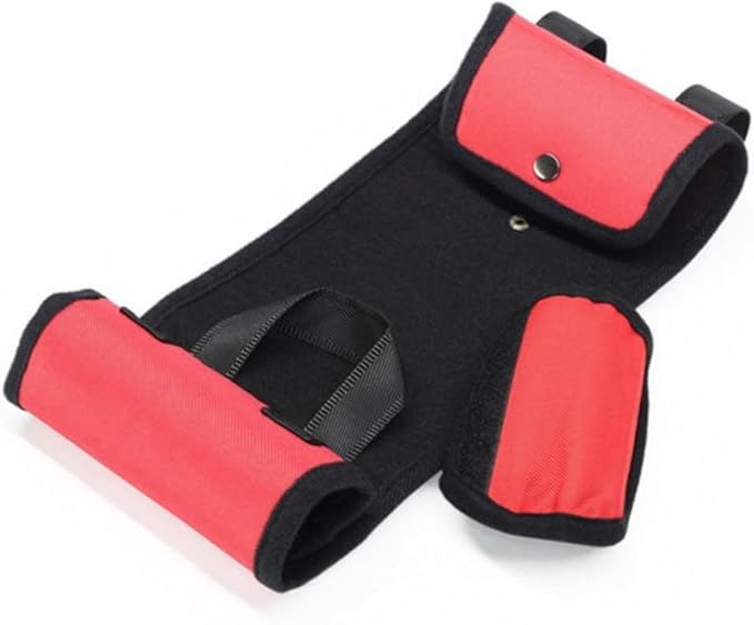 Pet Assist Sling Dog Harness with Handle Red M Size Dog Lift Support for Recovery Lightweight and Foldable