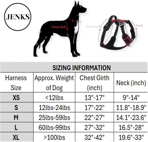 No Pull Dog Harness Reflective Adjustable Harness for Small, Medium, Large Dogs Ideal for Training, Walking, Running, Hiking,Multiple Color Options Available, Arneses para Perros