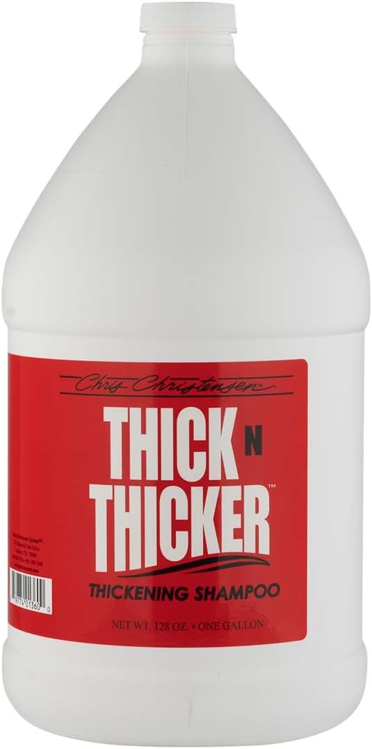Chris Christensen Pet Shampoo, Thick N Thicker Thickening Shampoo, Groom Like a Professional, Pro-Vitamin Formula, Nutrient and Protein Infused Blend, Made in The USA, 128 oz