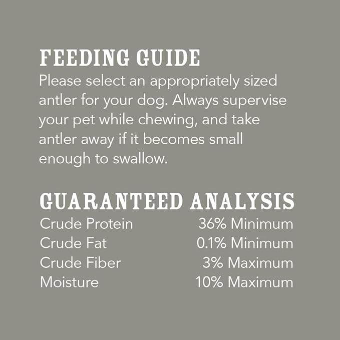 Amazon Brand - Wag Dog Elk Antler Chew, Naturally Shed, Whole, Large 8-9.5 inches (Best for Dogs 30-45 lbs), 3.60 Ounce (Pack of 4)