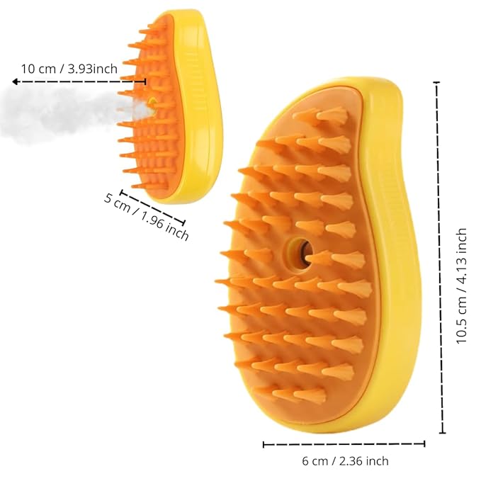 FEGAOSTORE 4-1 Cat Brush with Steam, Steam Brush for Dogs, Steaming Cat Brush, Misting Cat Brush, Pet Massage Comb, Steam Cat Brush, Mist Pet Grooming Comb, Cleaning Brush for Dogs & Cats
