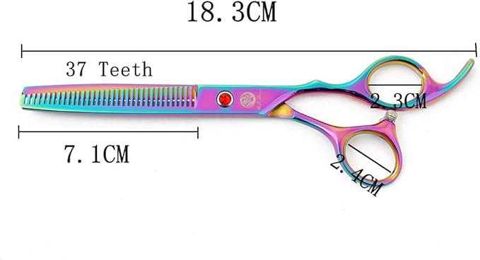 Purple Dragon 7.0 inch Rhinestone Decoration 3PCS Pet Grooming Scissors Dog Hair Cutting & Thinning Shears Set