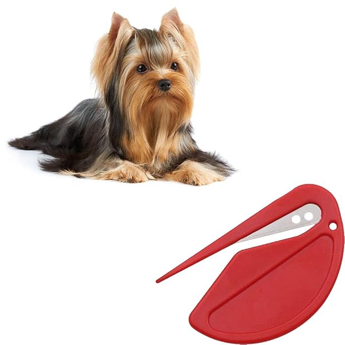 Pet Grooming Kit - Deshedding Brush and De-Knotting Combs for Cats, Dogs, Puppies, and Kittens