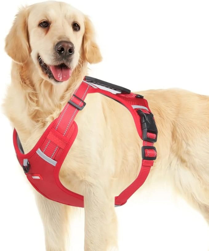 No Pull Dog Harness Reflective No Choke Pet Padded Vest Harness for Small Medium Large Dogs,Breathable Heavy Duty Dog Walking Harness with Easy Control Handle for Outdoor Training Running