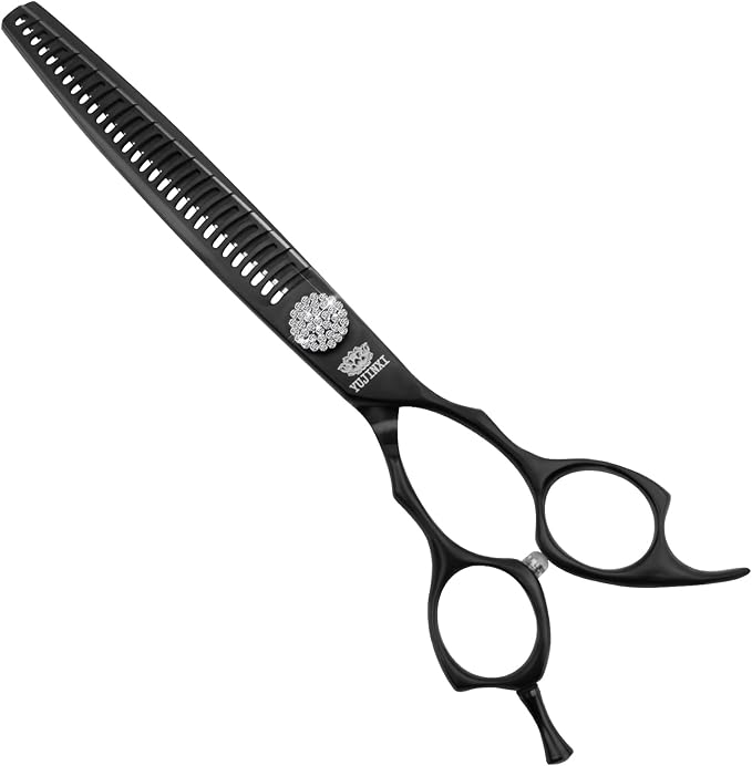 Dog Grooming Chunker Scissors 440C Stainless Steel – Professional Pet Thinning Shears for Dogs & Cats, Texturizing Chunking Grooming Tools, 7 Inch
