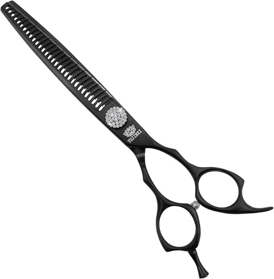 Dog Grooming Chunker Scissors 440C Stainless Steel – Professional Pet Thinning Shears for Dogs & Cats, Texturizing Chunking Grooming Tools, 7 Inch