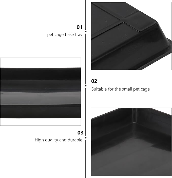 POPETPOP Plastic Pet Cage Base Tray Replacement Poop Tray for Cat Dog and Cages Accessory for Easy Cleaning and Management